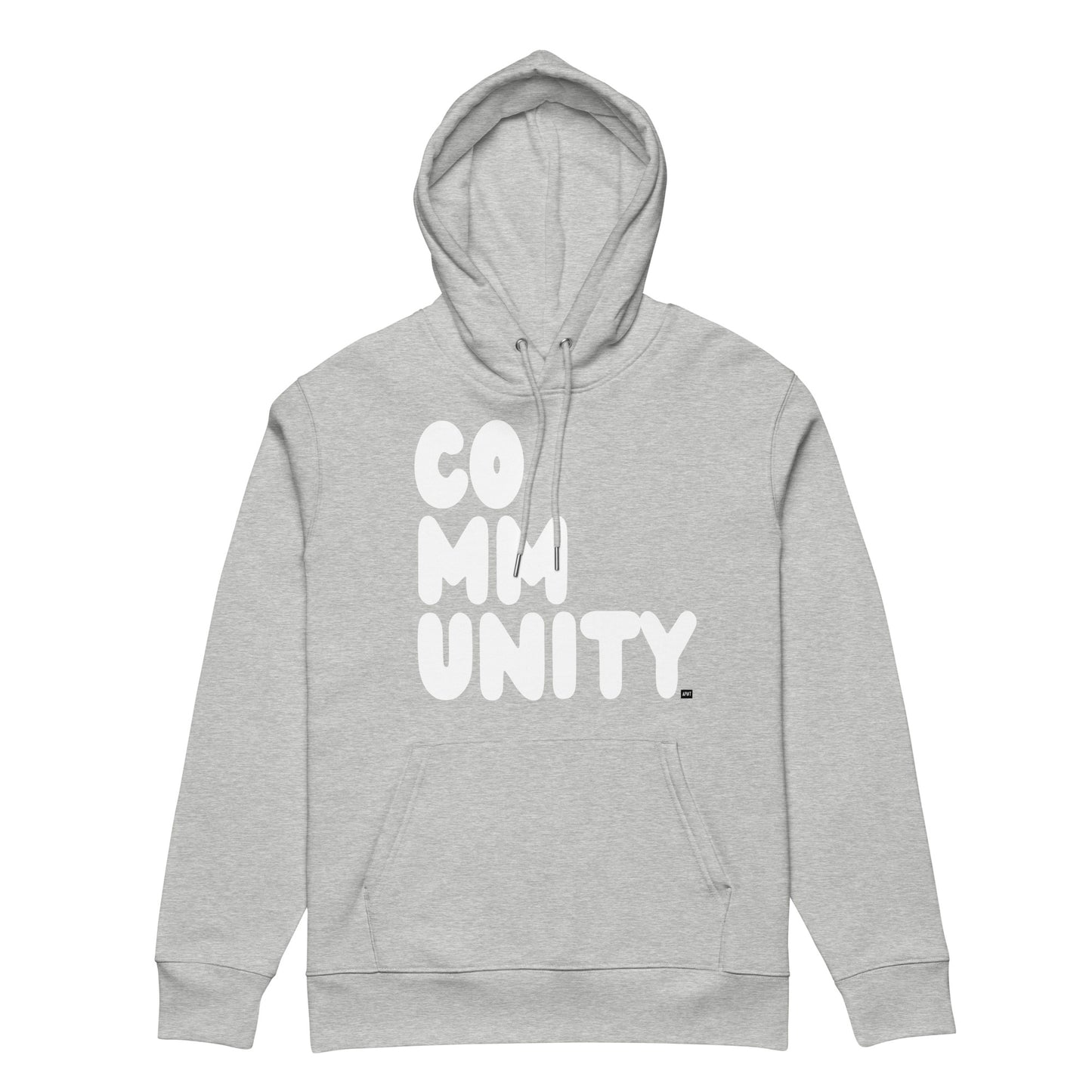 Community in Grey and White Premium Unisex Hoodie - The APWT Gift Shop