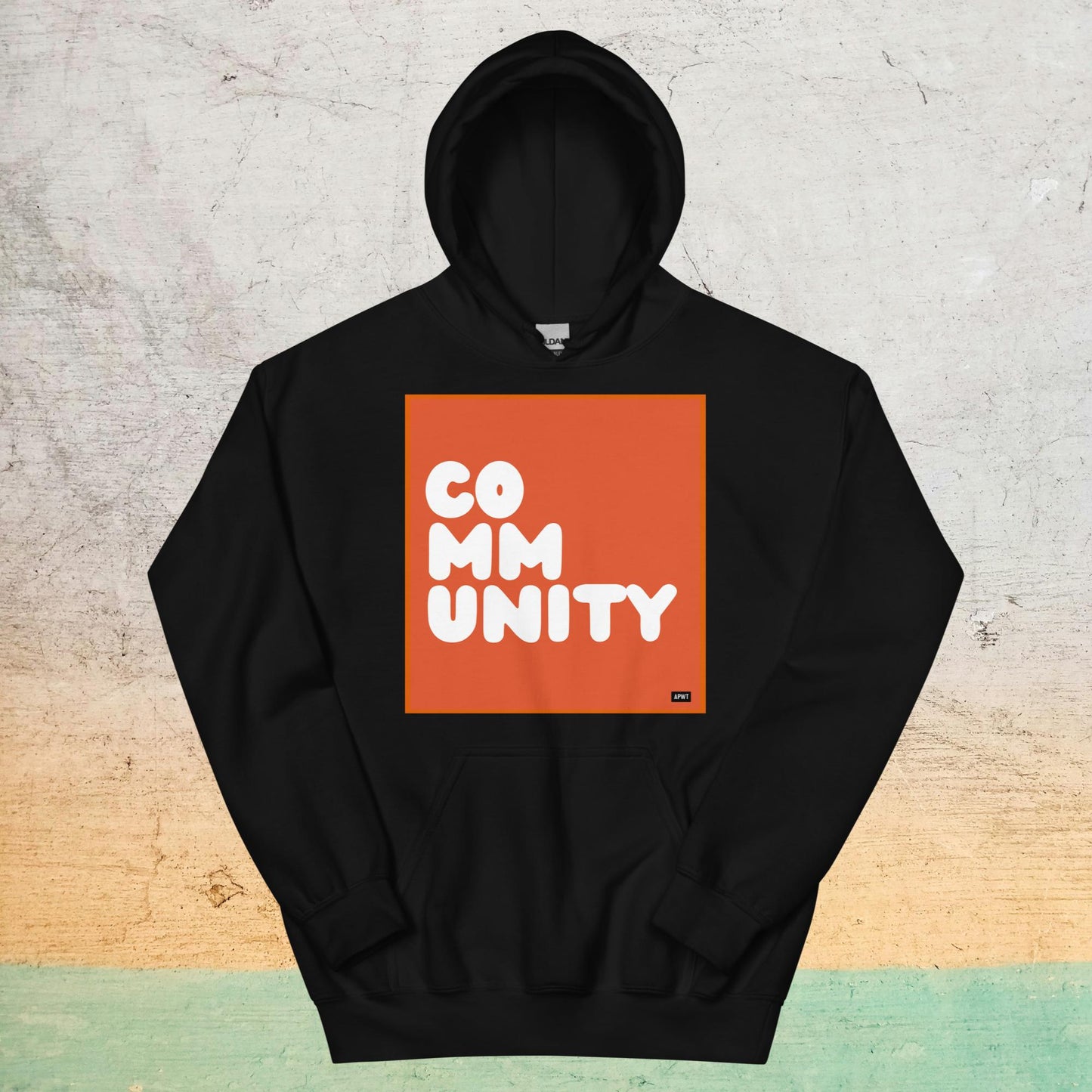 A Community in Tangerine Unisex Hoodie - Available in Assorted Colors