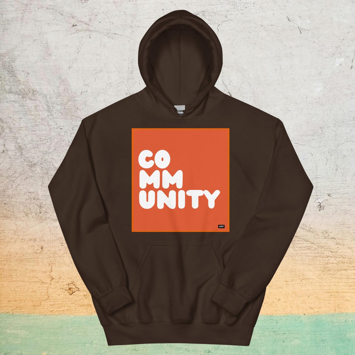 A Community in Tangerine Unisex Hoodie - Available in Assorted Colors