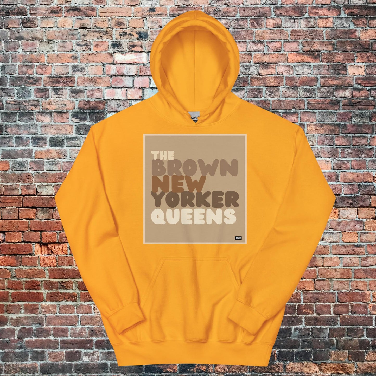 The Brown New Yorker Queens Unisex Hoodie - Available in Assorted Colors