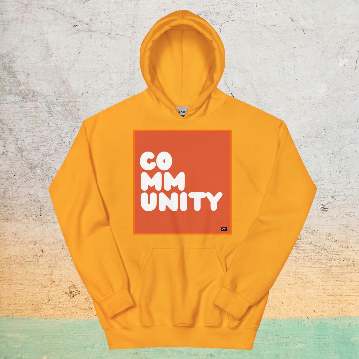 A Community in Tangerine Unisex Hoodie - Available in Assorted Colors