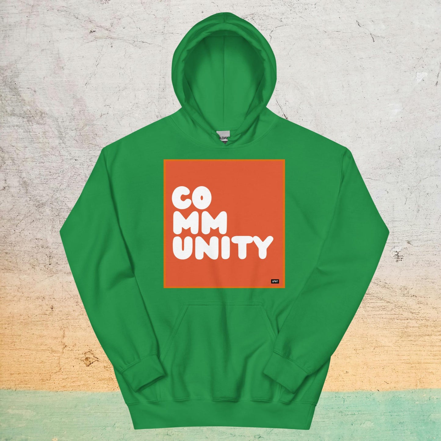 A Community in Tangerine Unisex Hoodie - Available in Assorted Colors