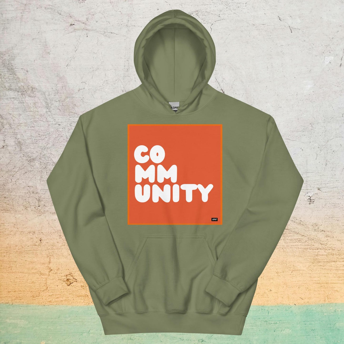 A Community in Tangerine Unisex Hoodie - Available in Assorted Colors