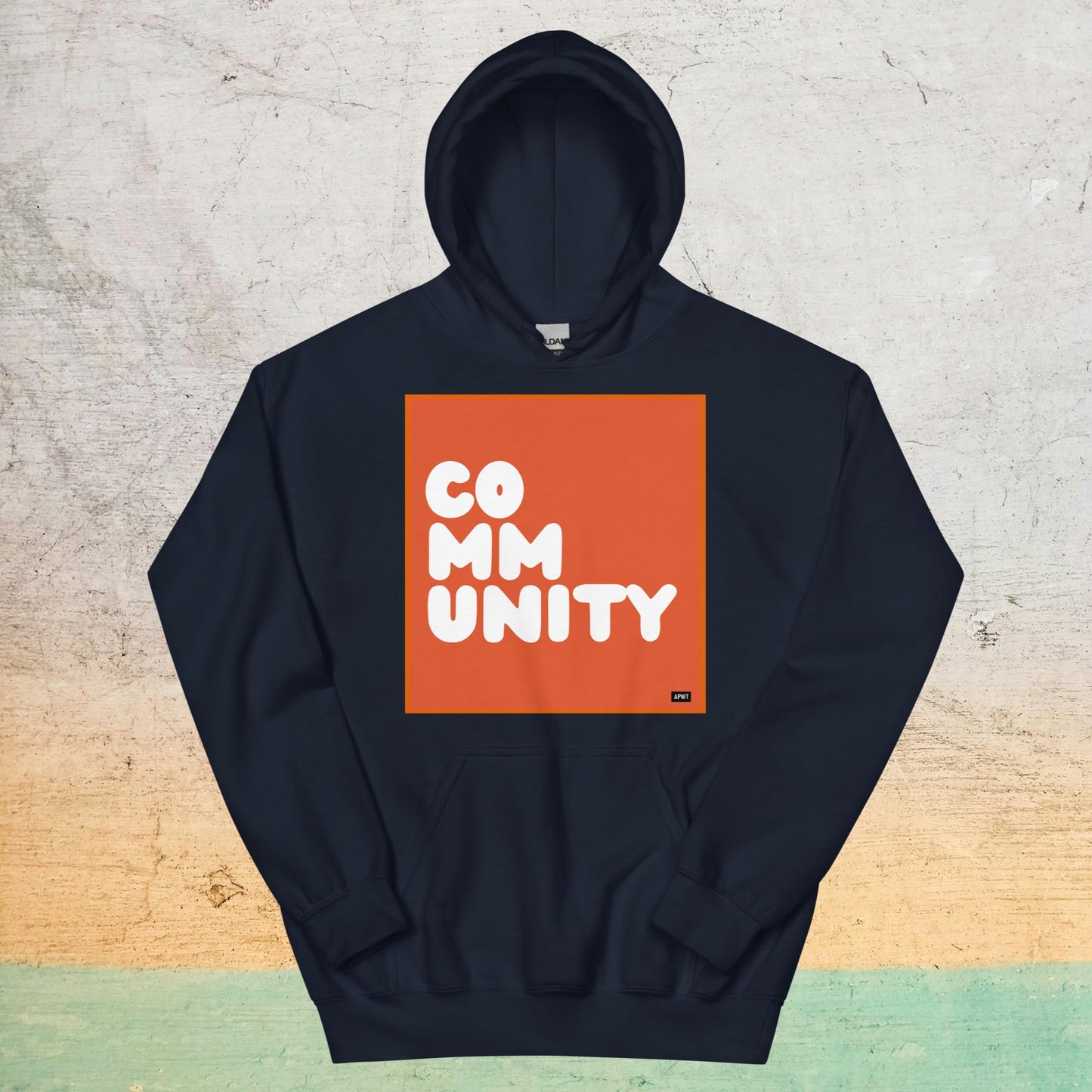 A Community in Tangerine Unisex Hoodie - Available in Assorted Colors