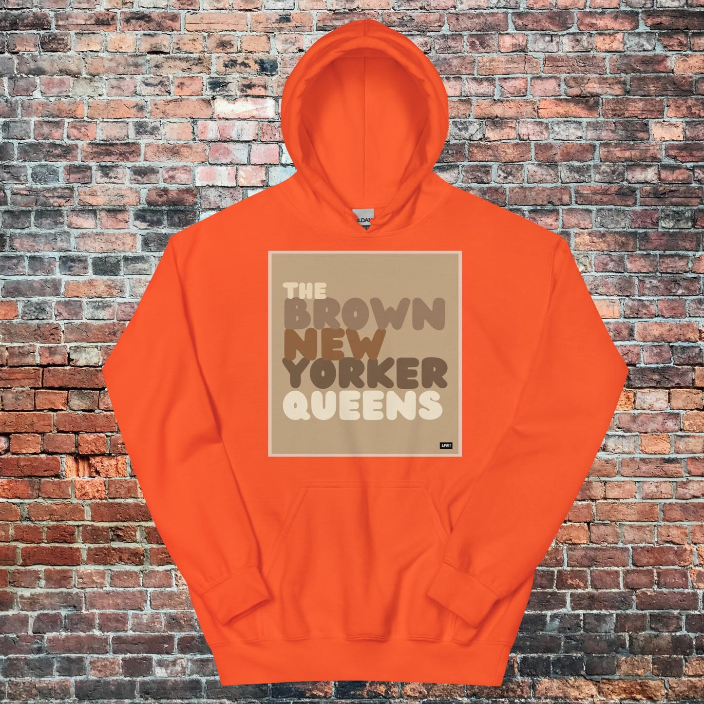 The Brown New Yorker Queens Unisex Hoodie - Available in Assorted Colors