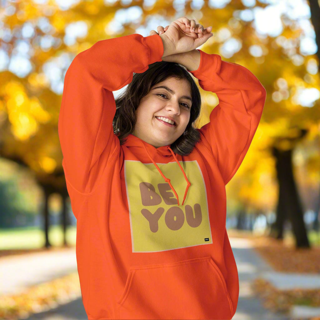 Be You in Yellow and Brown Unisex Hoodie - Available in Assorted Colors