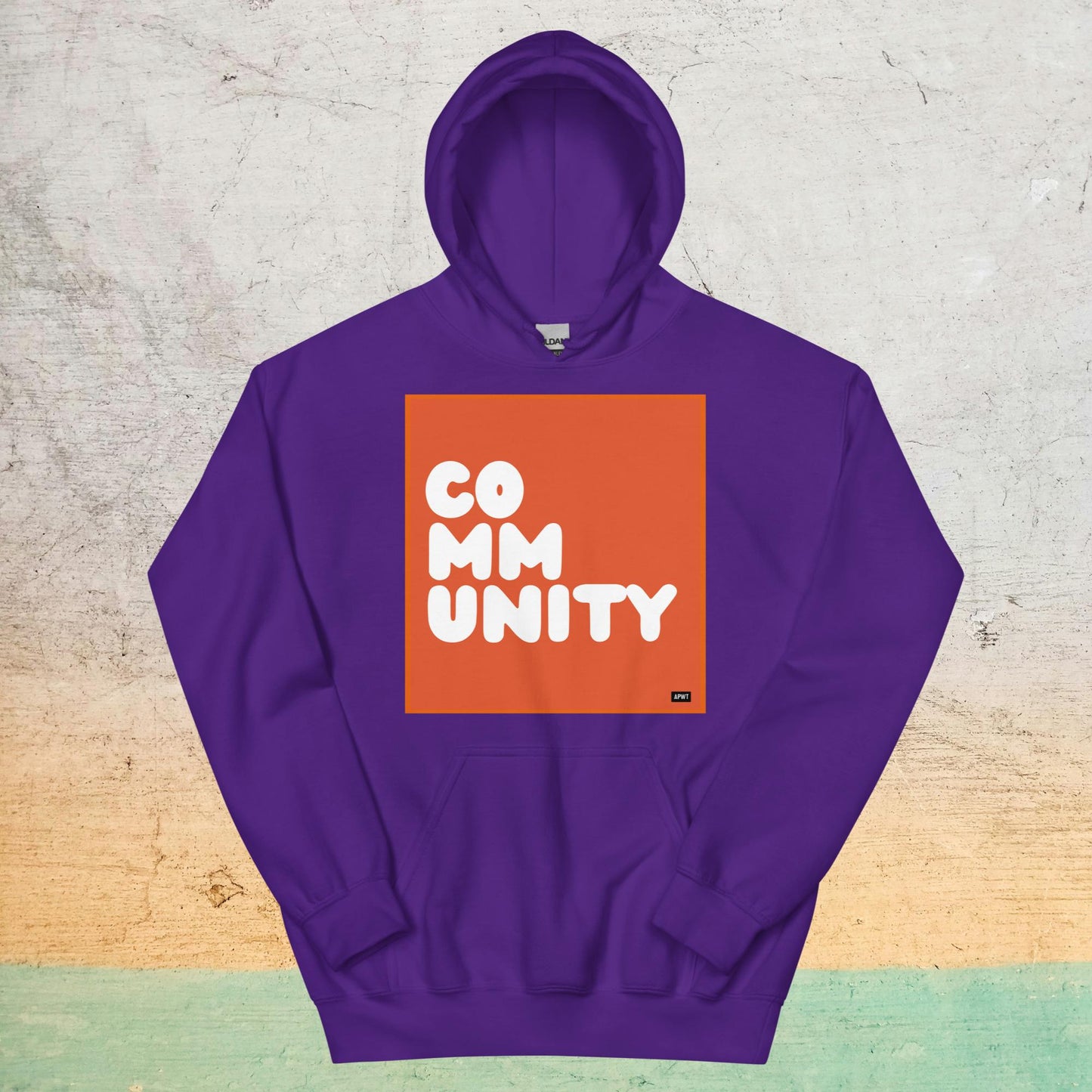 A Community in Tangerine Unisex Hoodie - Available in Assorted Colors