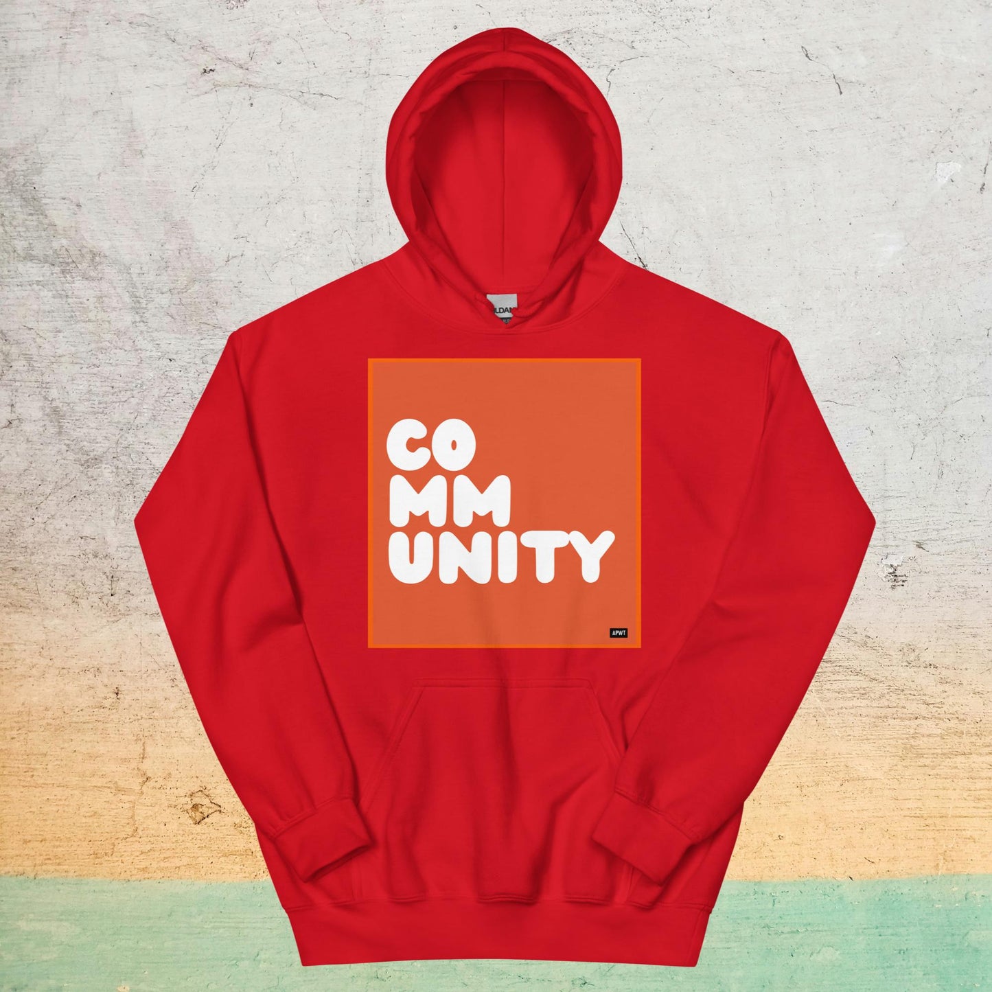 A Community in Tangerine Unisex Hoodie - Available in Assorted Colors