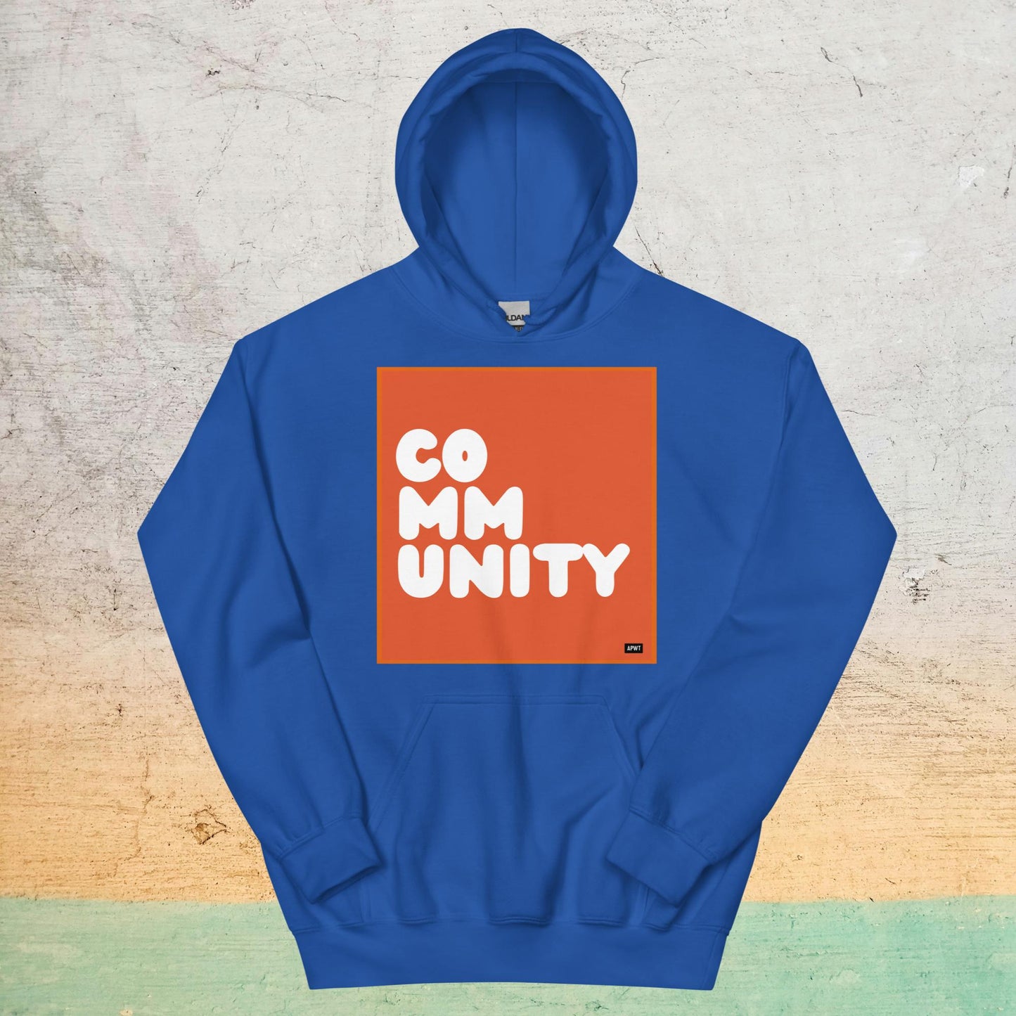 A Community in Tangerine Unisex Hoodie - Available in Assorted Colors