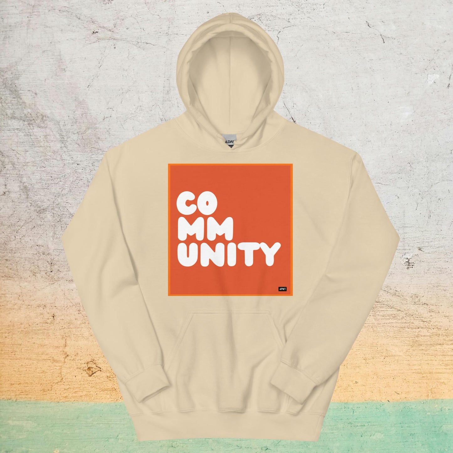 A Community in Tangerine Unisex Hoodie - Available in Assorted Colors