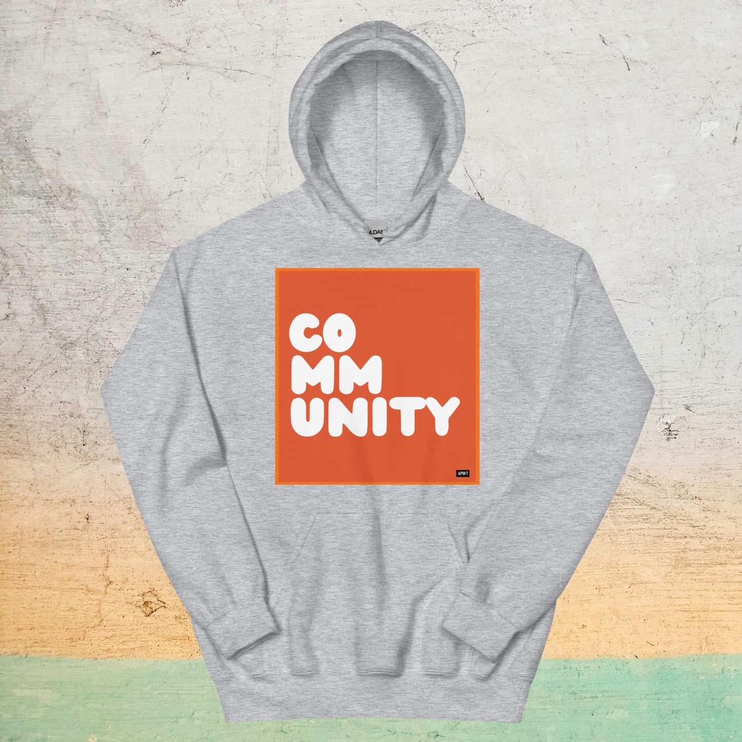 A Community in Tangerine Unisex Hoodie - Available in Assorted Colors