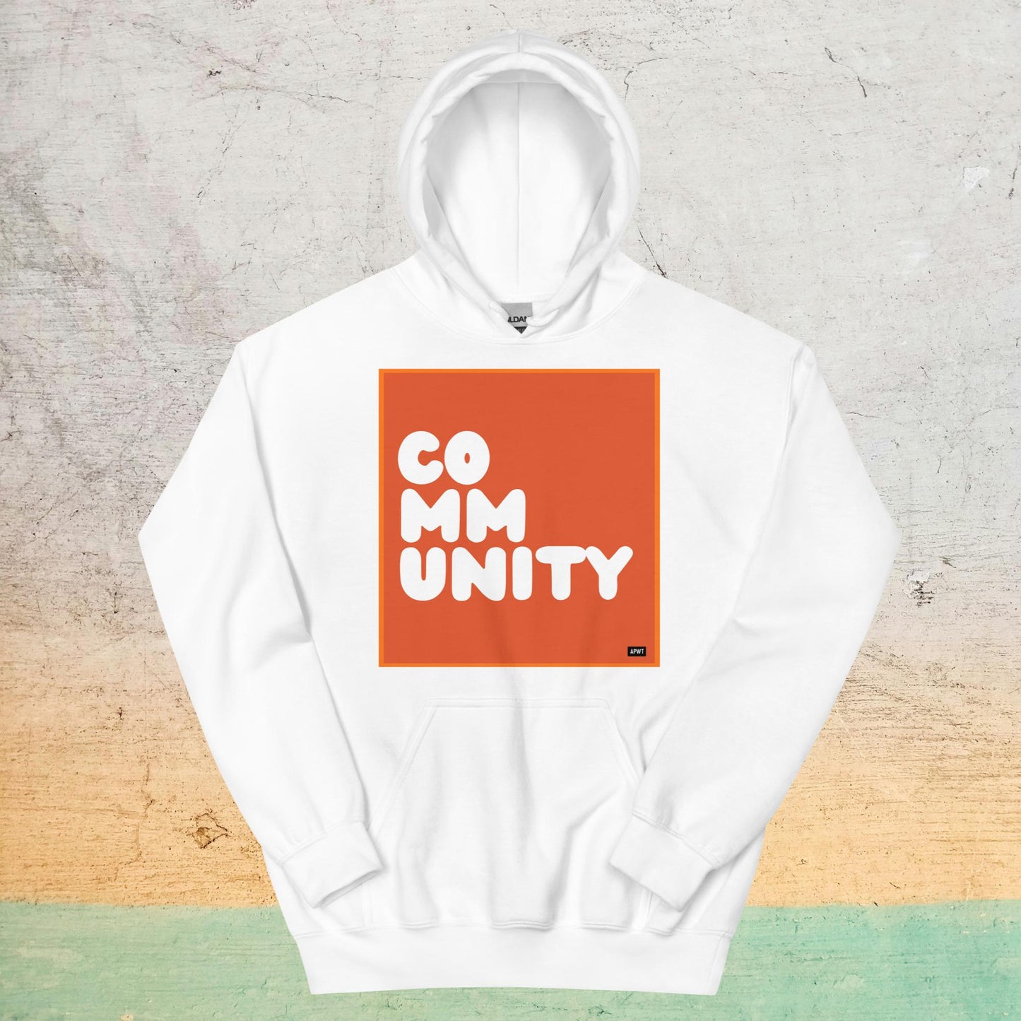 A Community in Tangerine Unisex Hoodie - Available in Assorted Colors