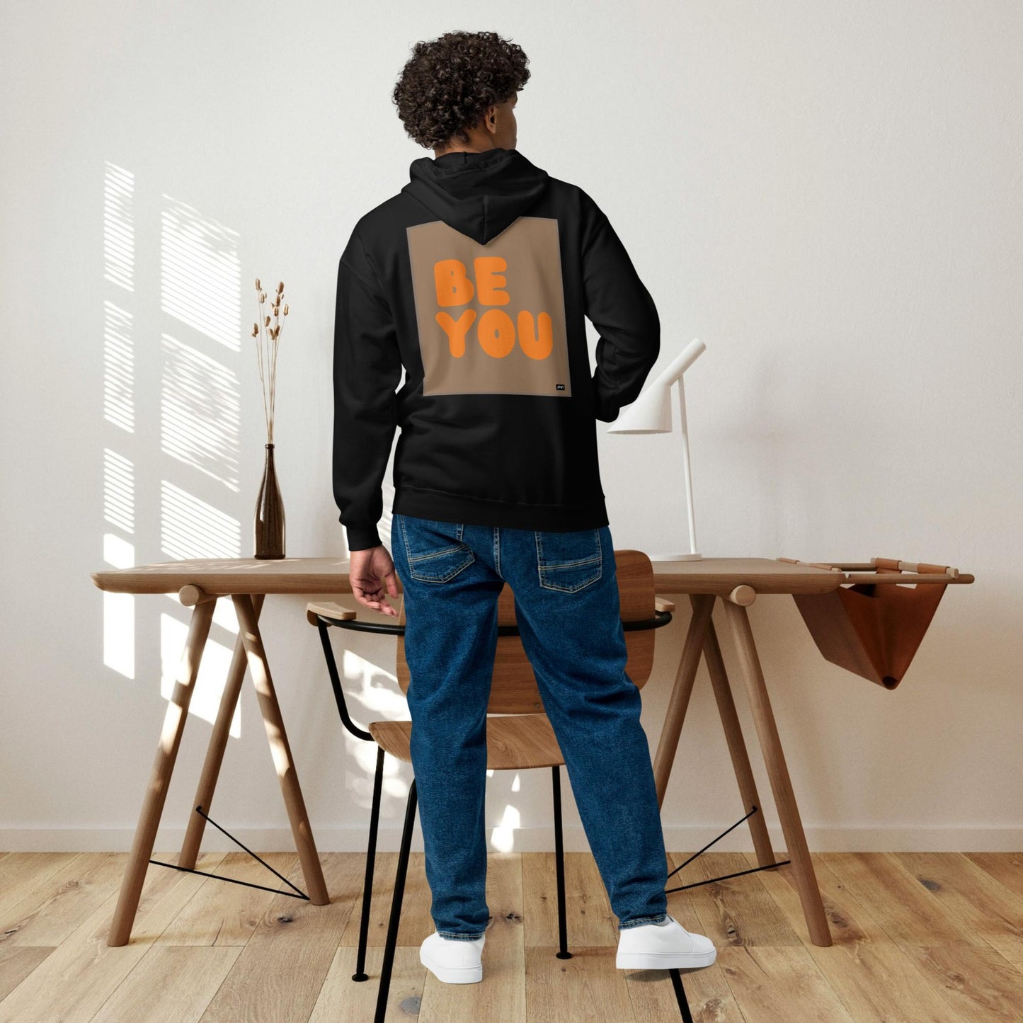 Be You in Brown and Orange Unisex Zip-Up Hoodie - Available in Assorted Colors