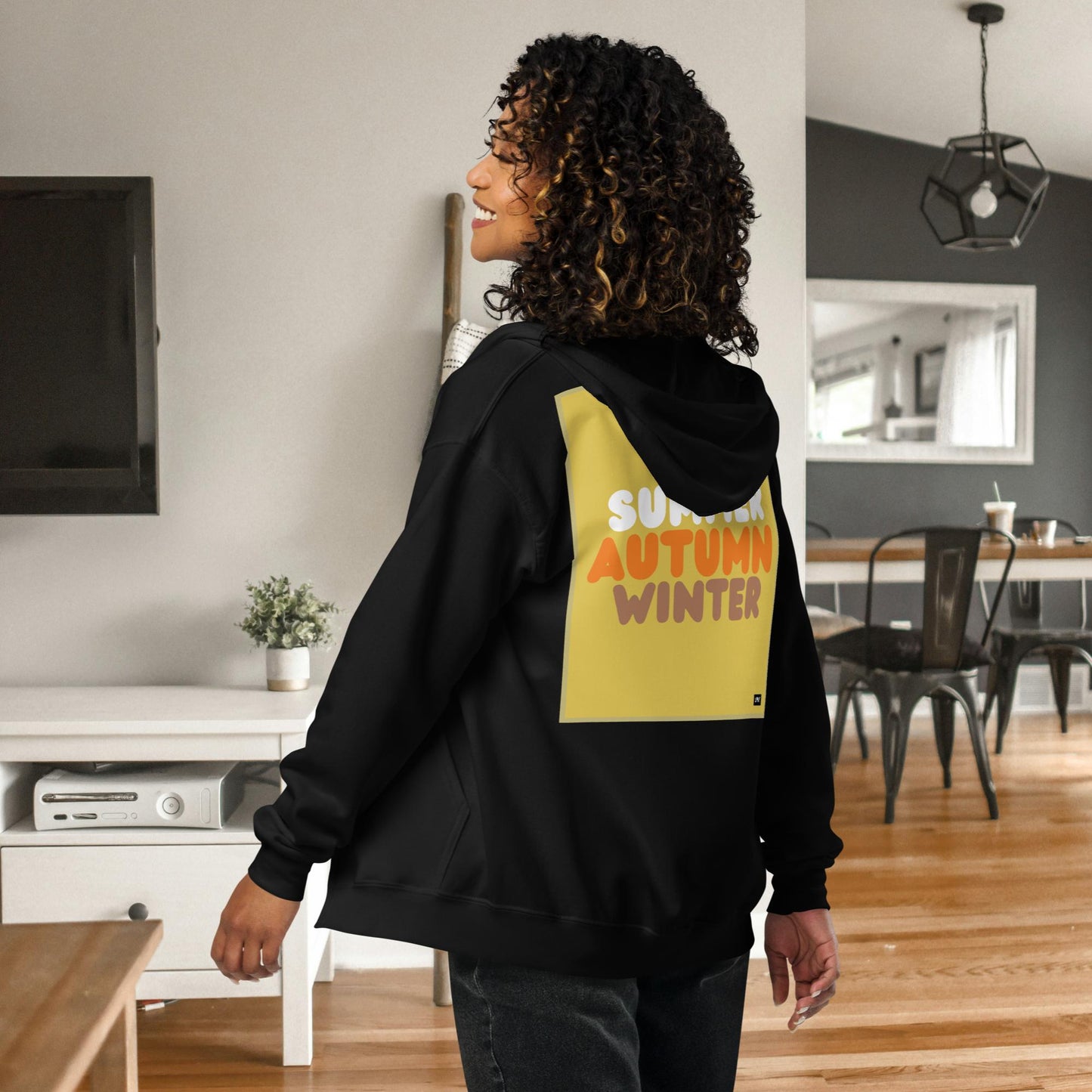 Autumn in Yellow Unisex Zip-Up Hoodie - Available in Assorted Colors