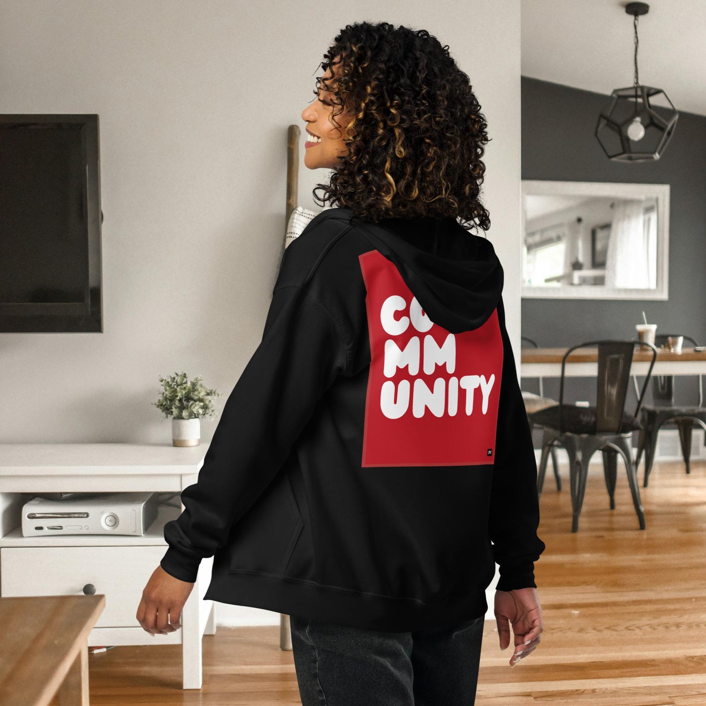 A Community in Crimson Unisex Zip-Up Hoodie - Available in Assorted Colors