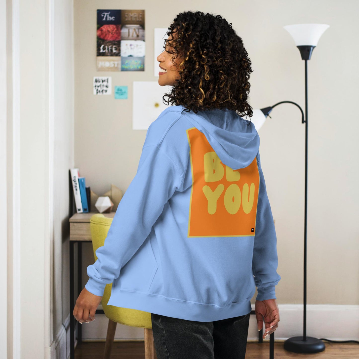 Be You in Orange and Yellow Unisex Zip-Up Hoodie - Available in Assorted Colors