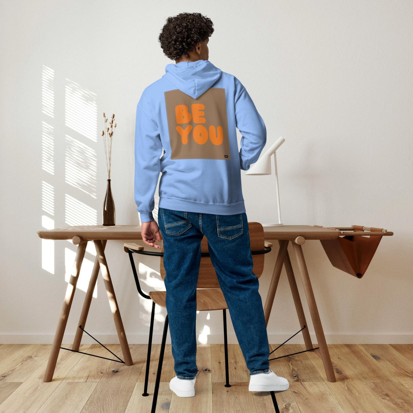 Be You in Brown and Orange Unisex Zip-Up Hoodie - Available in Assorted Colors