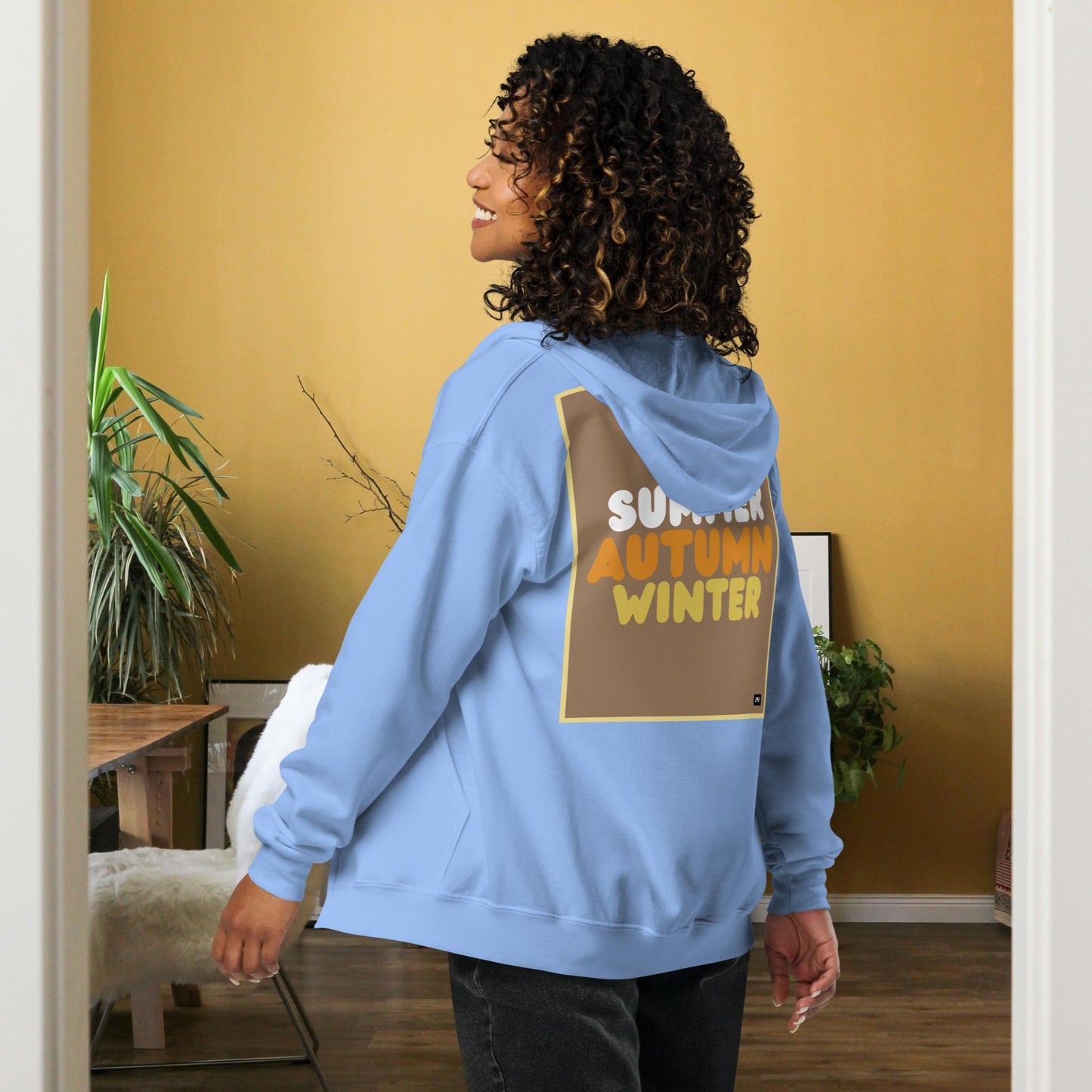 Autumn in Brown Unisex Zip-Up Hoodie - Available in Assorted Colors