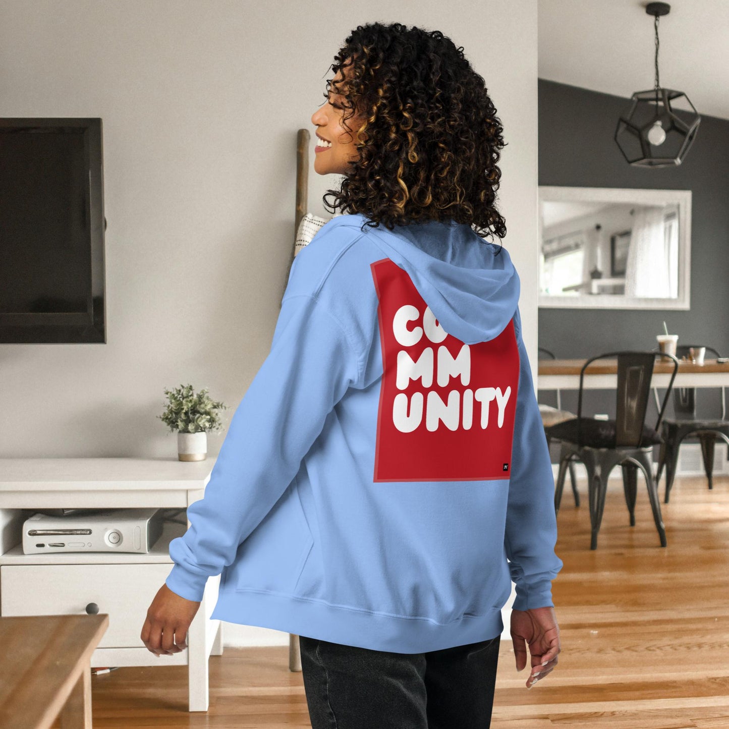 A Community in Crimson Unisex Zip-Up Hoodie - Available in Assorted Colors