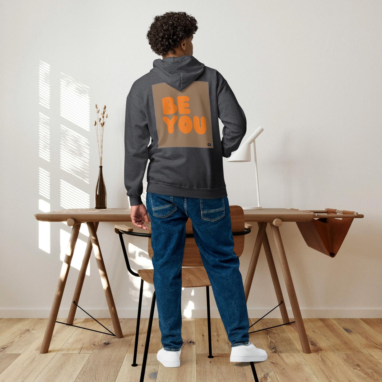 Be You in Brown and Orange Unisex Zip-Up Hoodie - Available in Assorted Colors