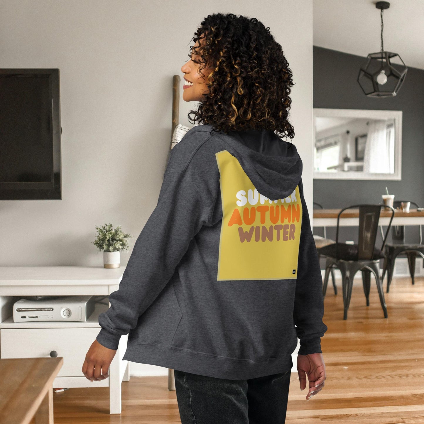 Autumn in Yellow Unisex Zip-Up Hoodie - Available in Assorted Colors