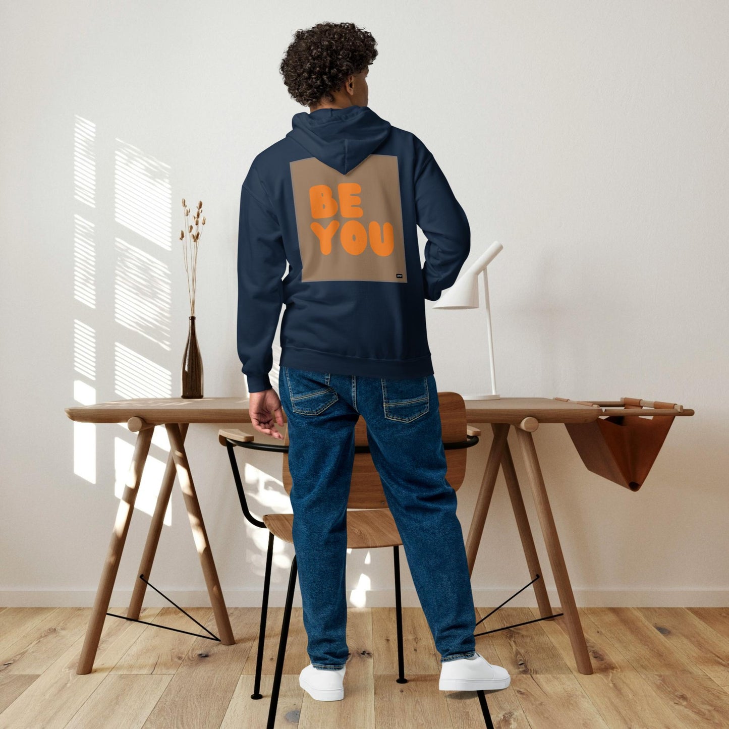 Be You in Brown and Orange Unisex Zip-Up Hoodie - Available in Assorted Colors
