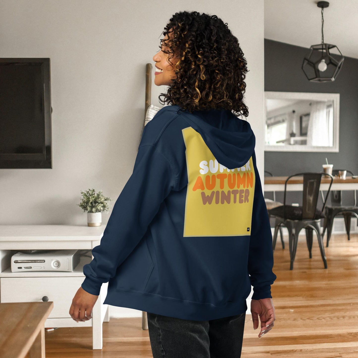 Autumn in Yellow Unisex Zip-Up Hoodie - Available in Assorted Colors