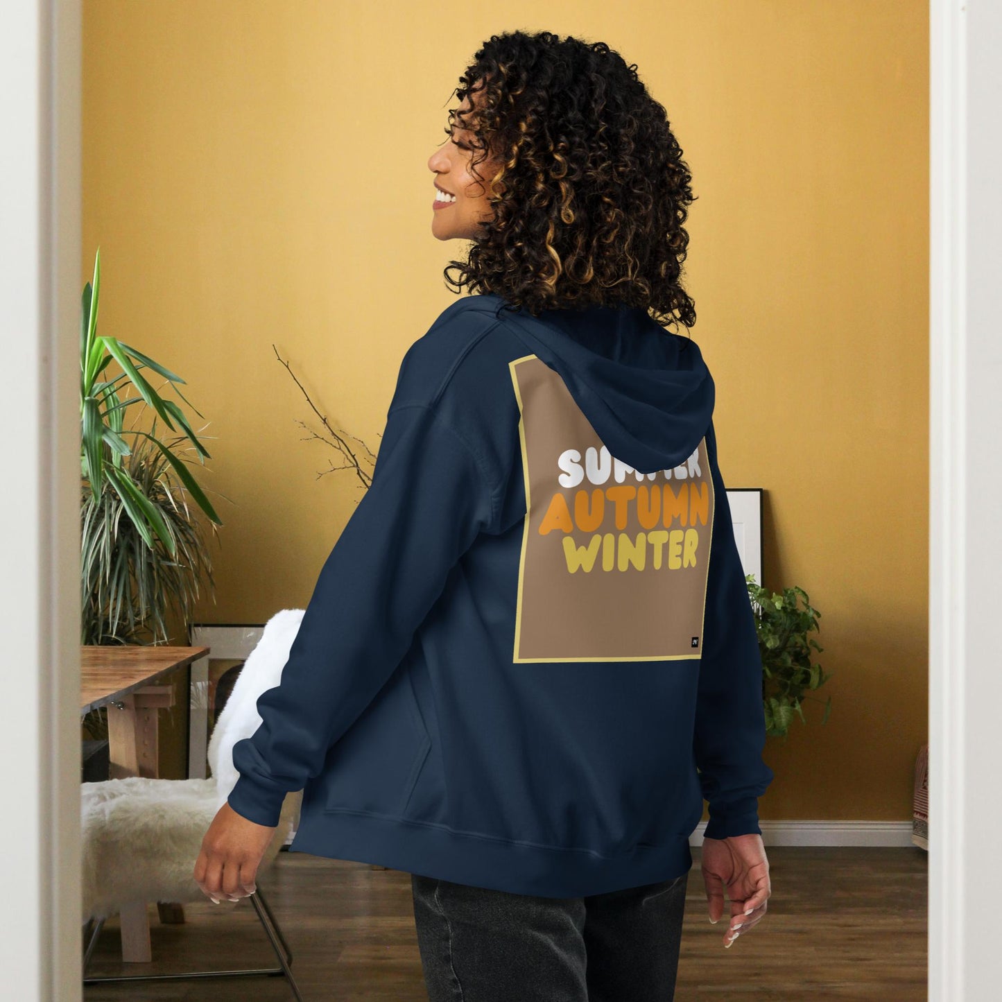 Autumn in Brown Unisex Zip-Up Hoodie - Available in Assorted Colors