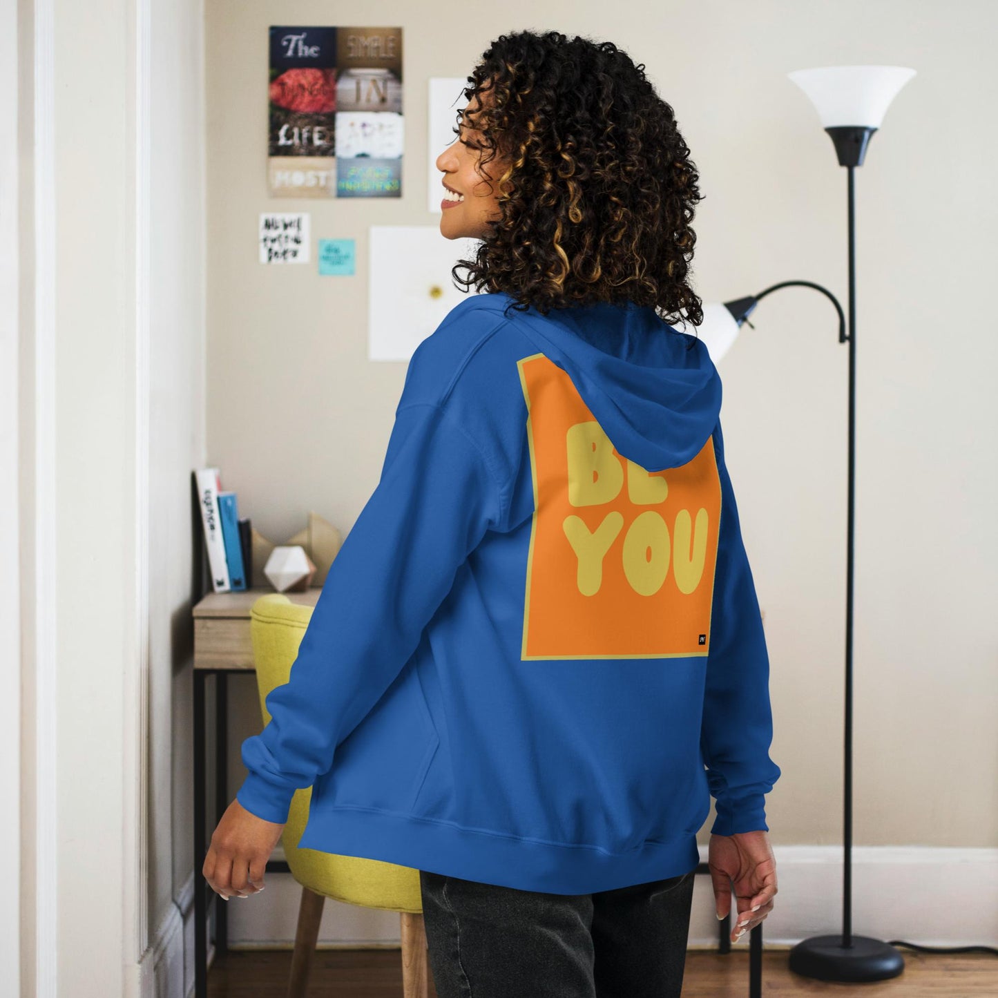 Be You in Orange and Yellow Unisex Zip-Up Hoodie - Available in Assorted Colors