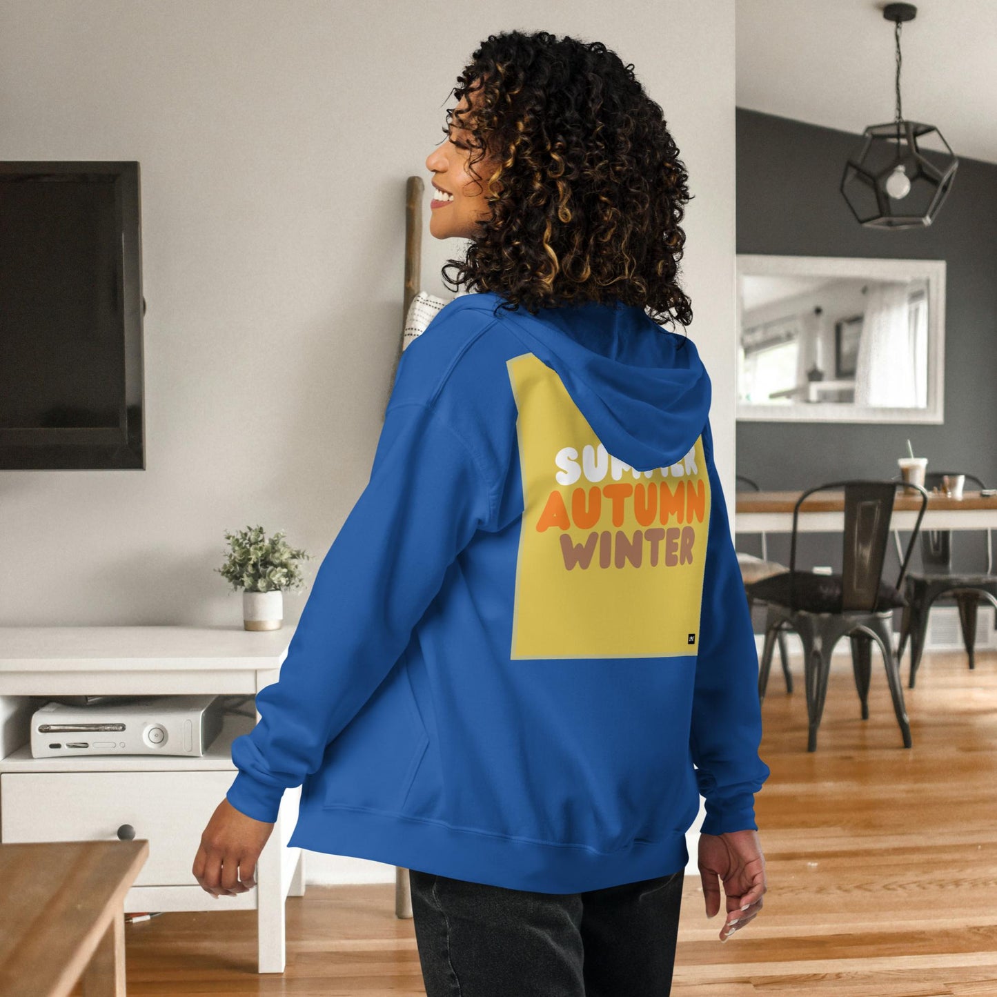 Autumn in Yellow Unisex Zip-Up Hoodie - Available in Assorted Colors