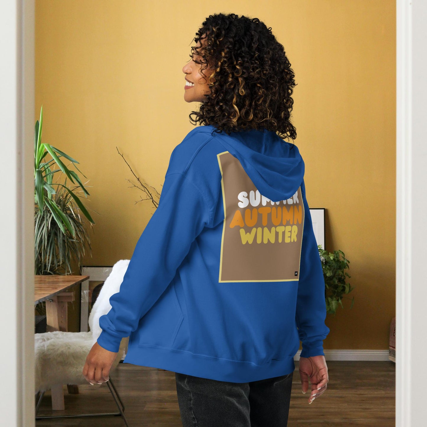 Autumn in Brown Unisex Zip-Up Hoodie - Available in Assorted Colors