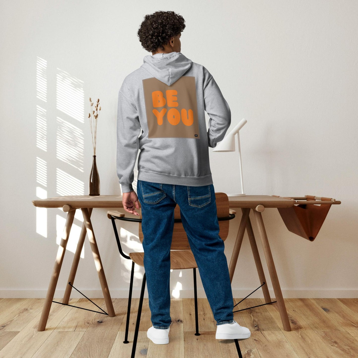 Be You in Brown and Orange Unisex Zip-Up Hoodie - Available in Assorted Colors
