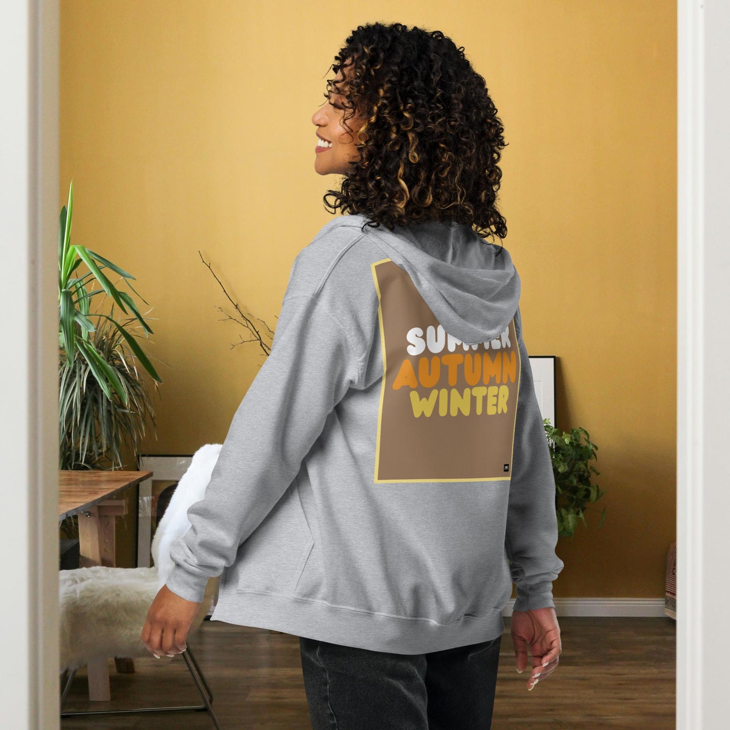Autumn in Brown Unisex Zip-Up Hoodie - Available in Assorted Colors