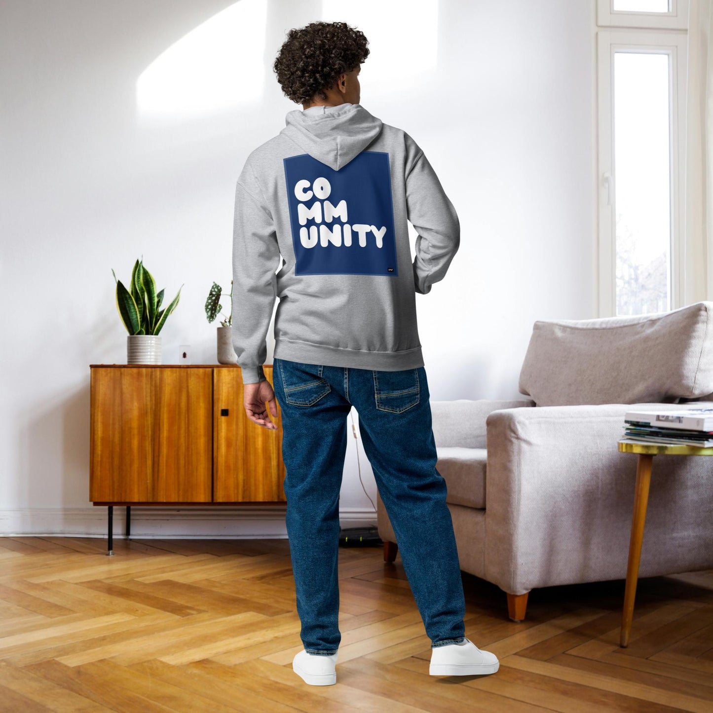 A Community in Dark Blue Unisex Zip-Up Hoodie - Available in 4 Colors