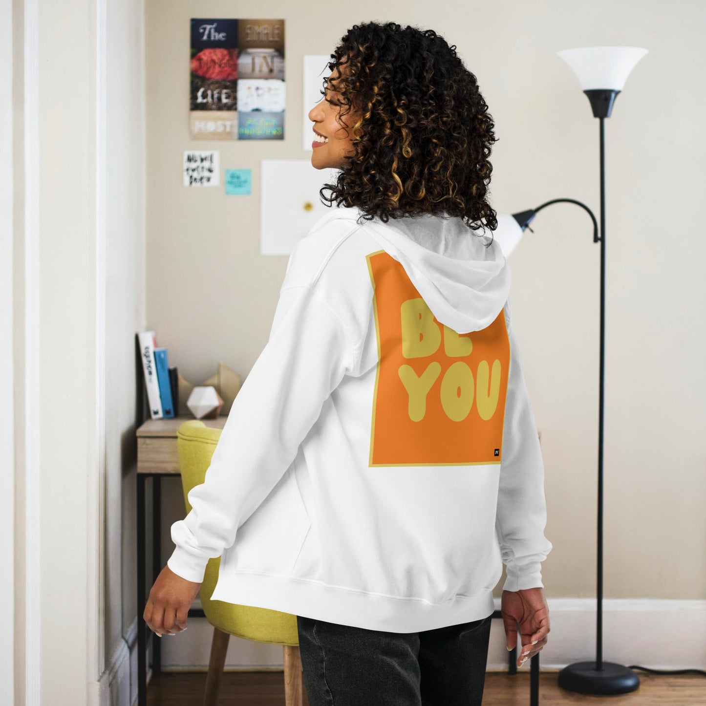 Be You in Orange and Yellow Unisex Zip-Up Hoodie - Available in Assorted Colors