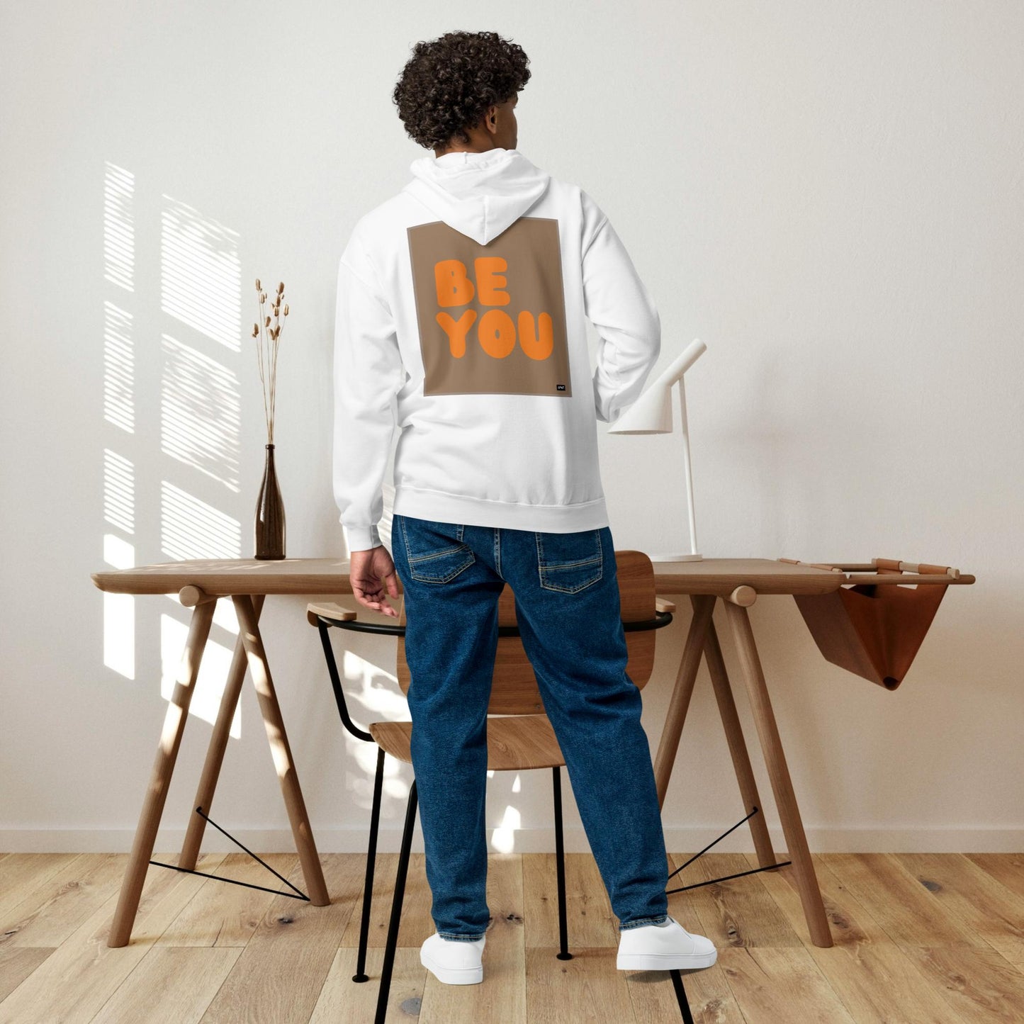 Be You in Brown and Orange Unisex Zip-Up Hoodie - Available in Assorted Colors