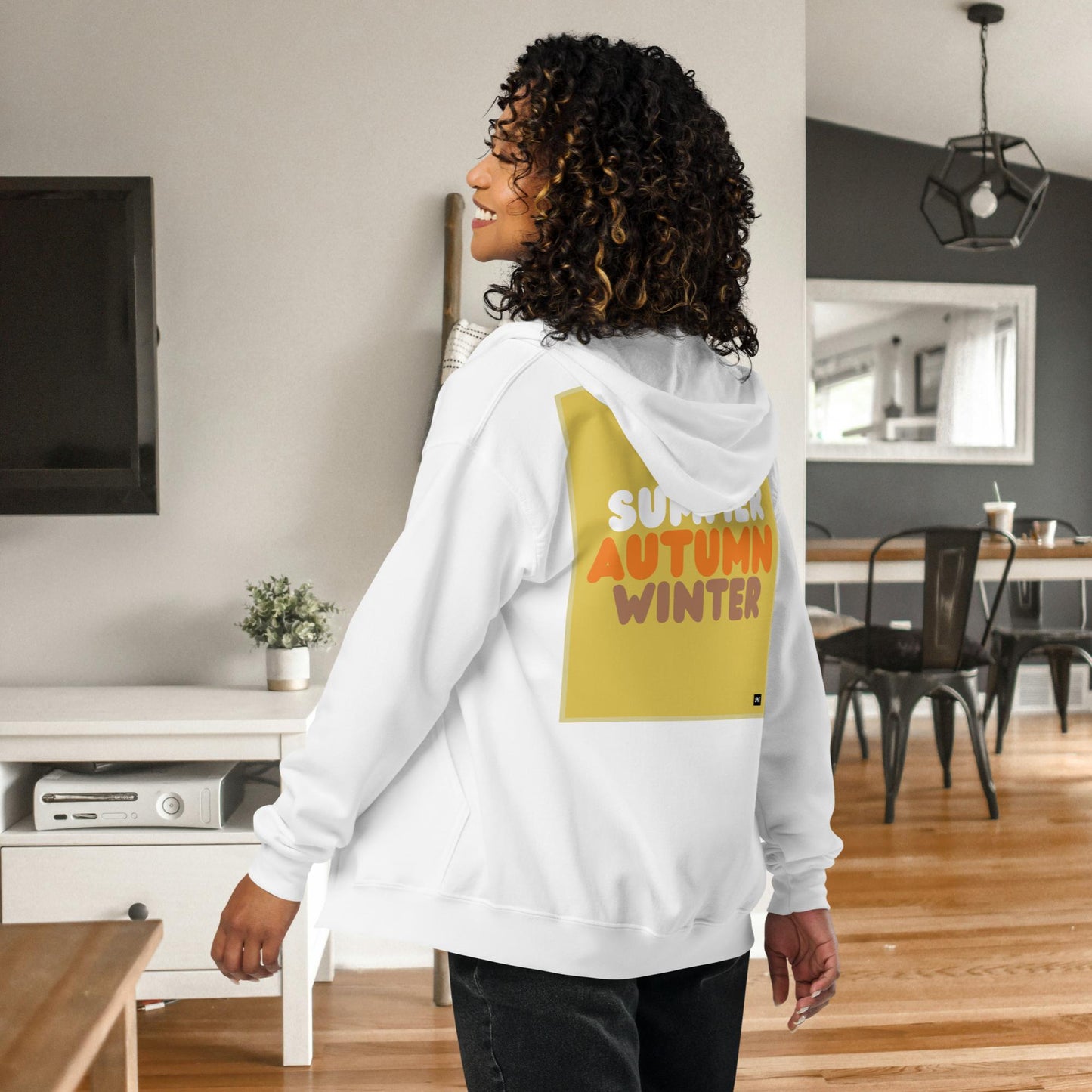 Autumn in Yellow Unisex Zip-Up Hoodie - Available in Assorted Colors