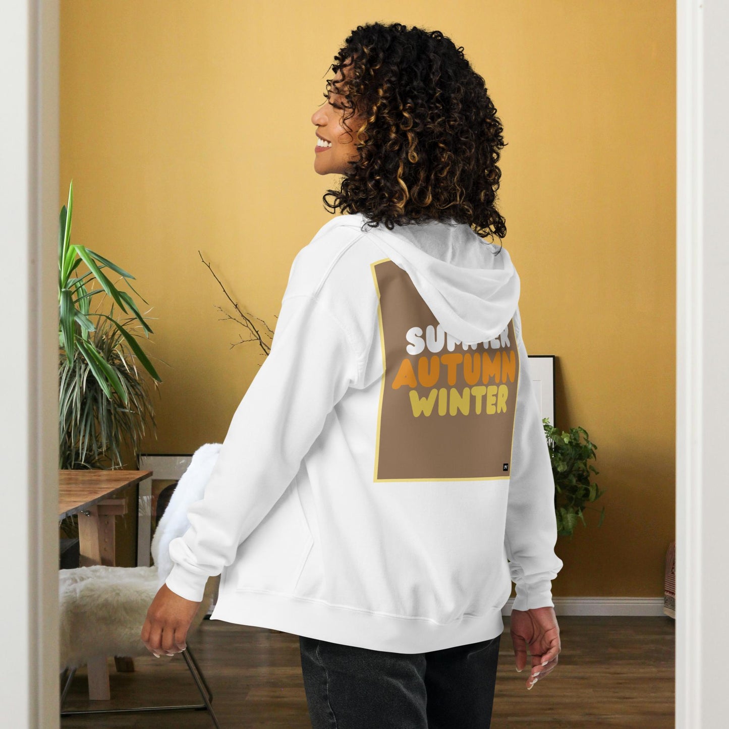 Autumn in Brown Unisex Zip-Up Hoodie - Available in Assorted Colors