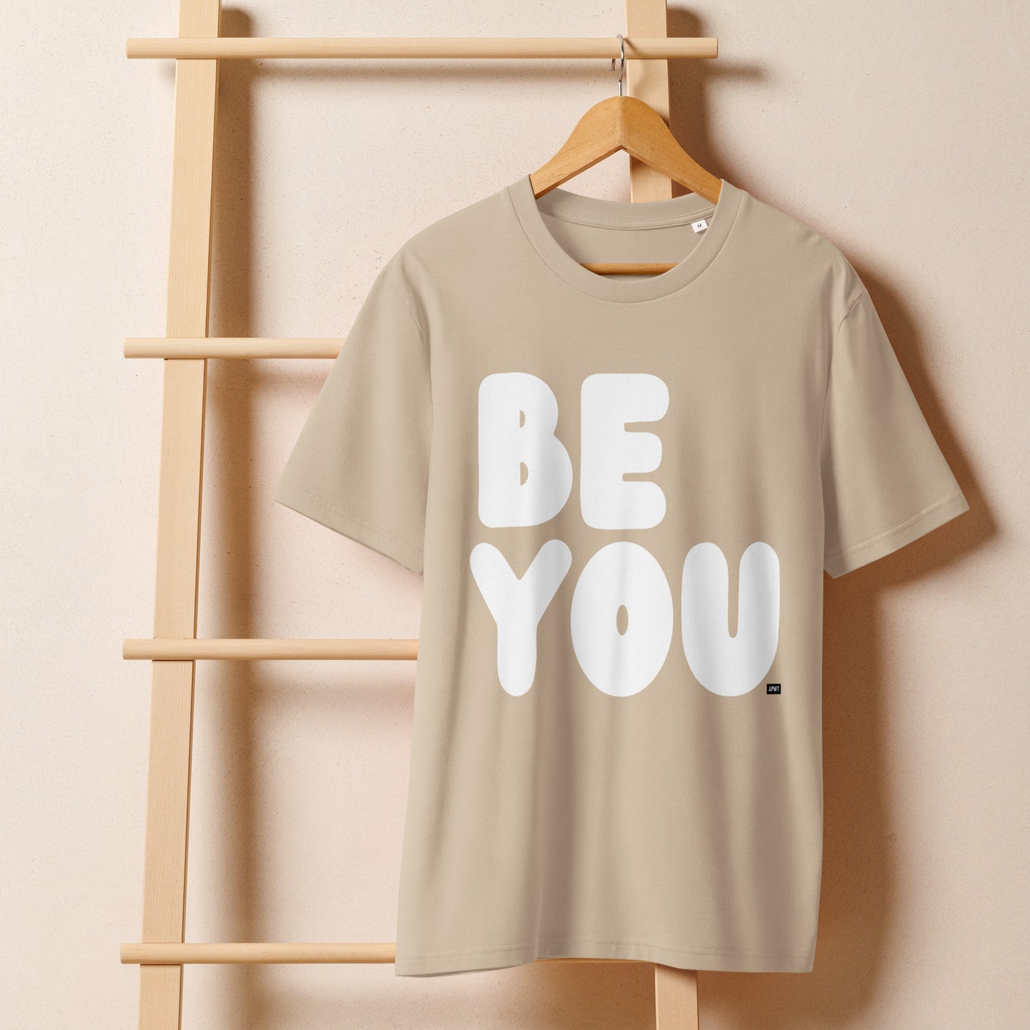 Be You in Beige and White Premium Unisex T-Shirt - The APWT Gift Shop