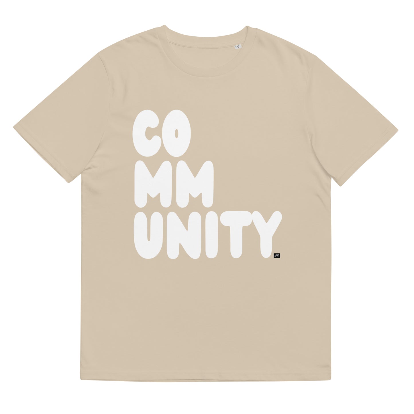 Community in Beige and White Premium Unisex T-Shirt - The APWT Gift Shop