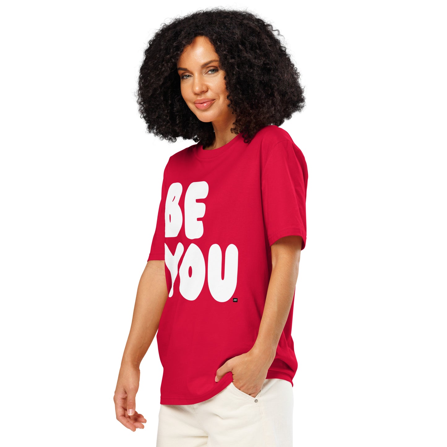 Be You in Red and White Premium Unisex T-Shirt - The APWT Gift Shop