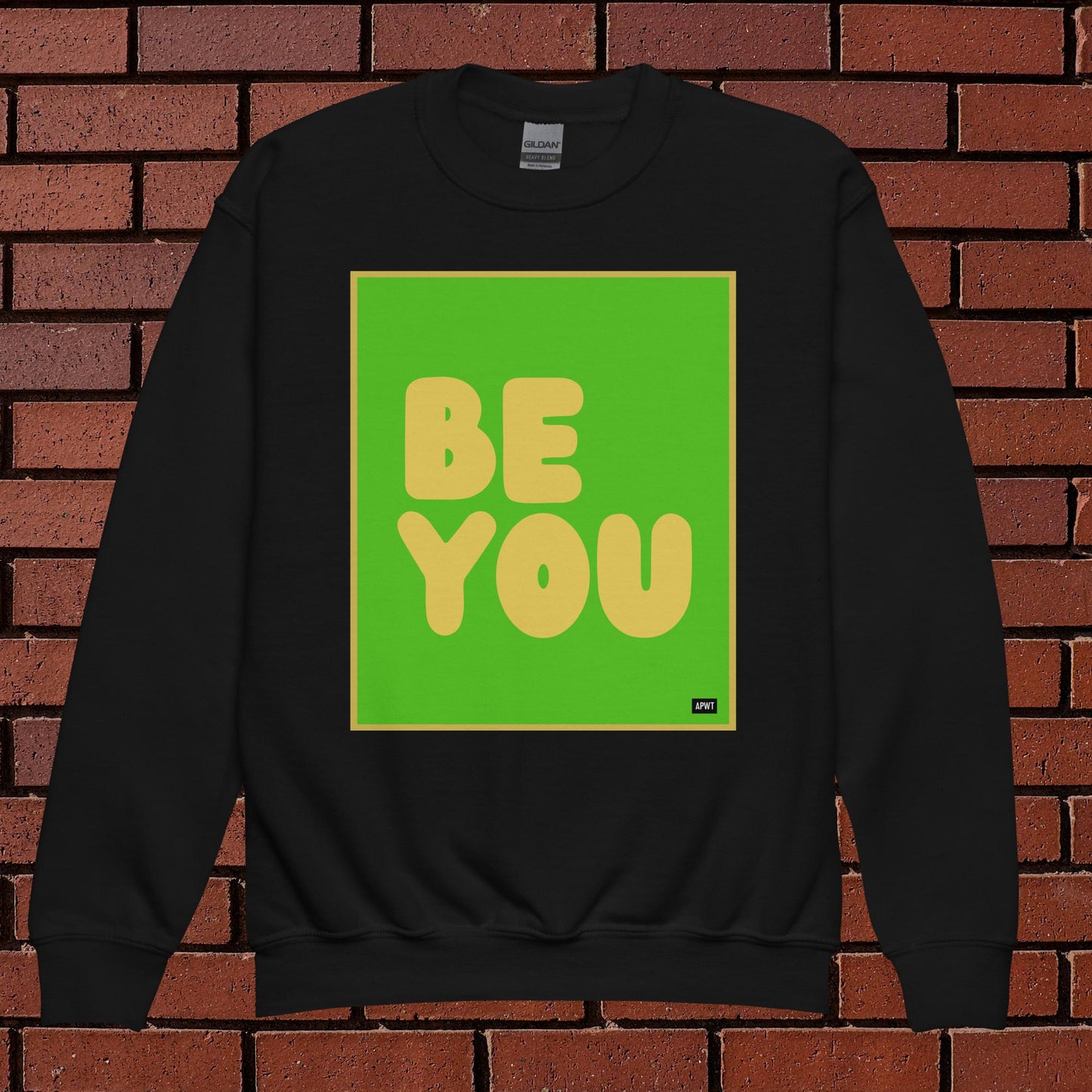 Be You Kids in Green and Yellow Unisex Crew Neck Sweatshirt - Available in Assorted Colors