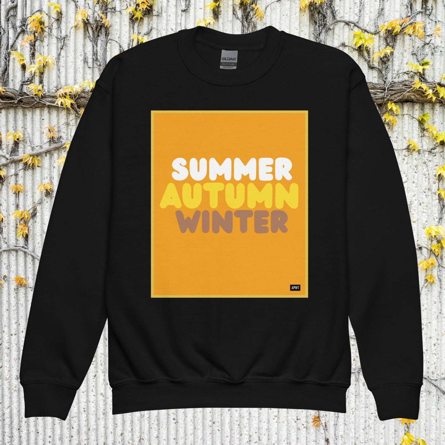 Autumn Kids in Orange Unisex Crew Neck Sweatshirt - Available in Assorted Colors
