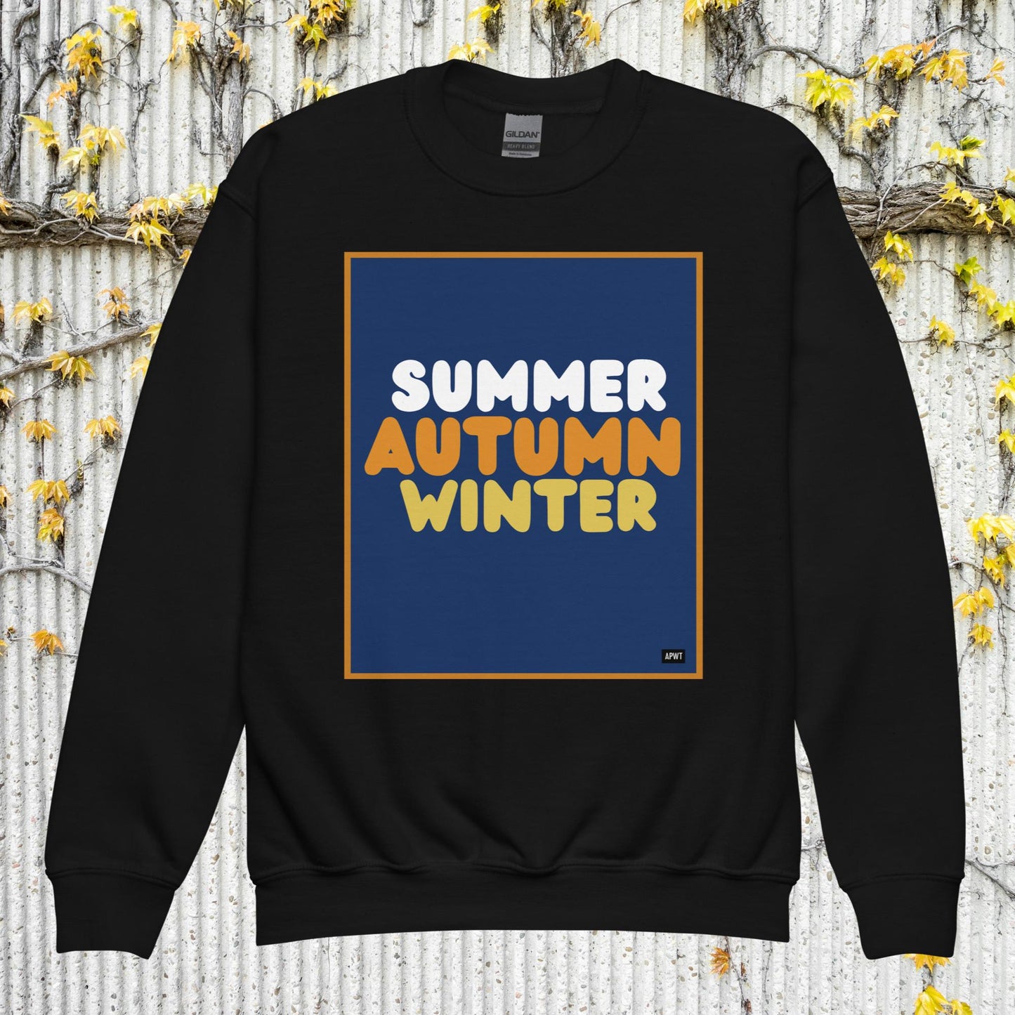 Autumn Kids in Blue Unisex Crew Neck Sweatshirt - Available in Assorted Colors