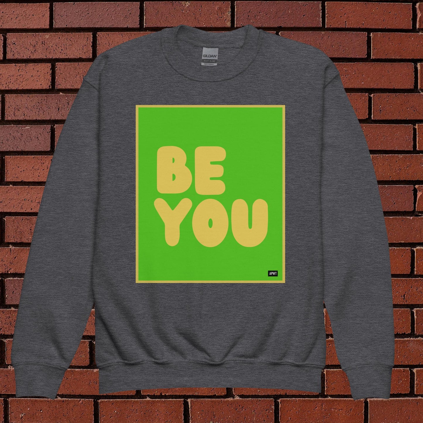 Be You Kids in Green and Yellow Unisex Crew Neck Sweatshirt - Available in Assorted Colors