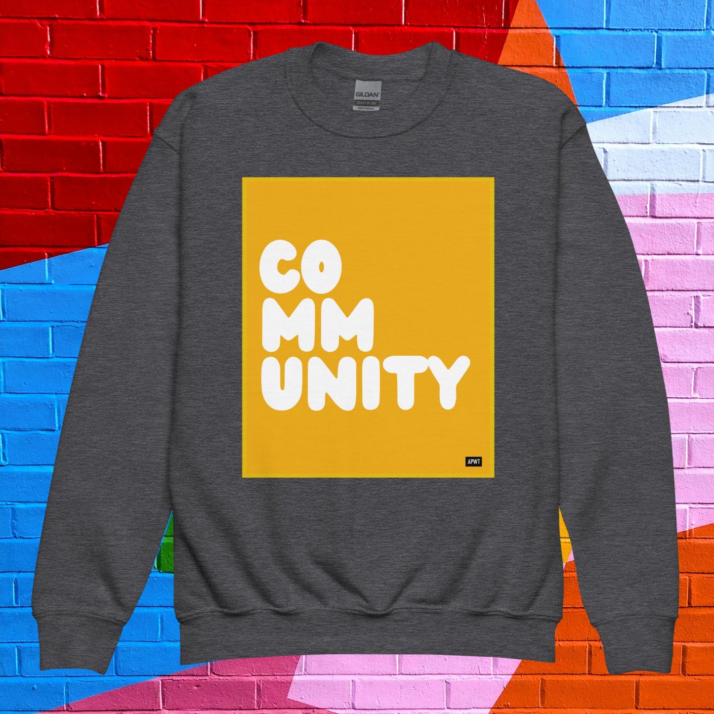 Community Kids in Autumn Leaves Unisex Crew Neck Sweatshirt - Available in Assorted Colors