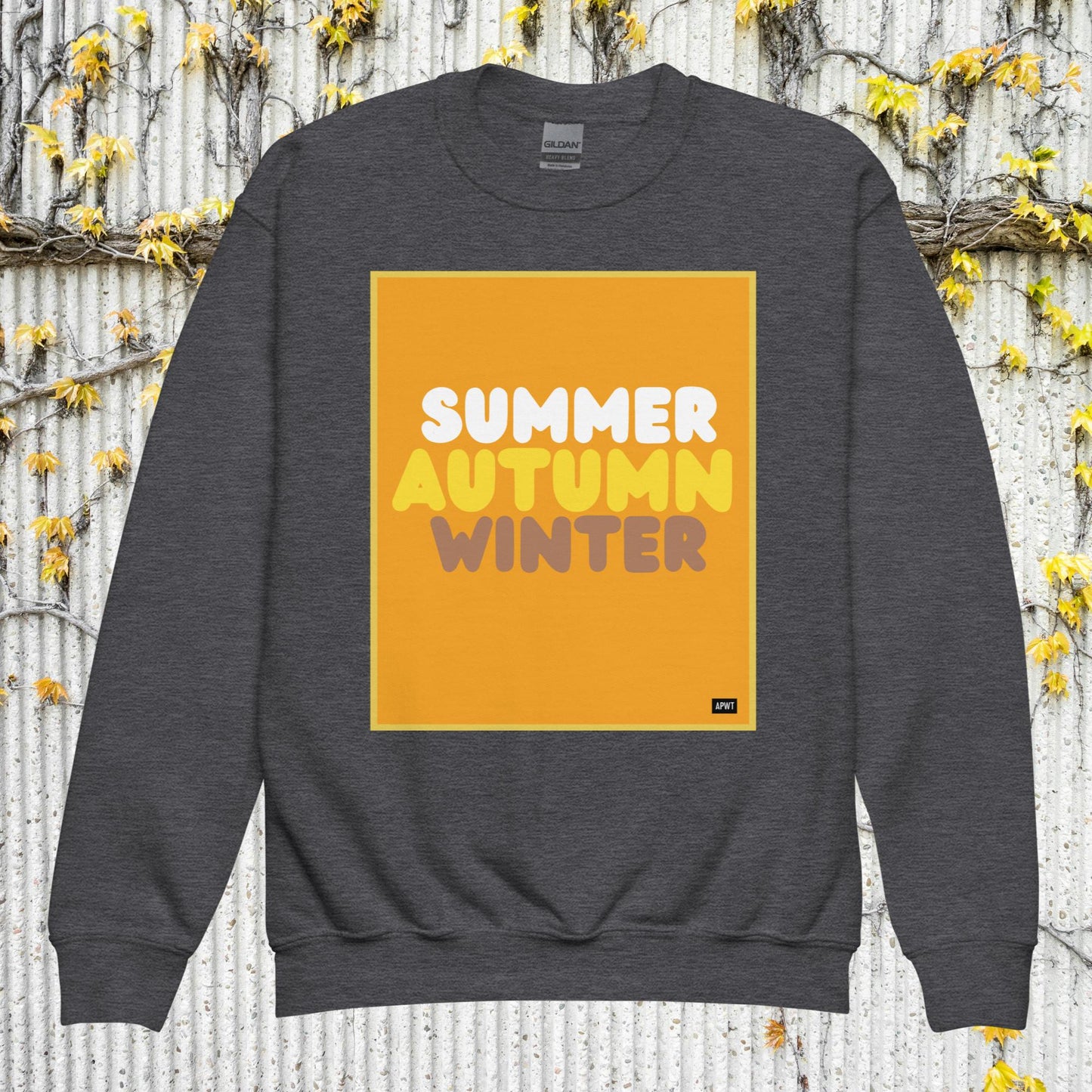 Autumn Kids in Orange Unisex Crew Neck Sweatshirt - Available in Assorted Colors