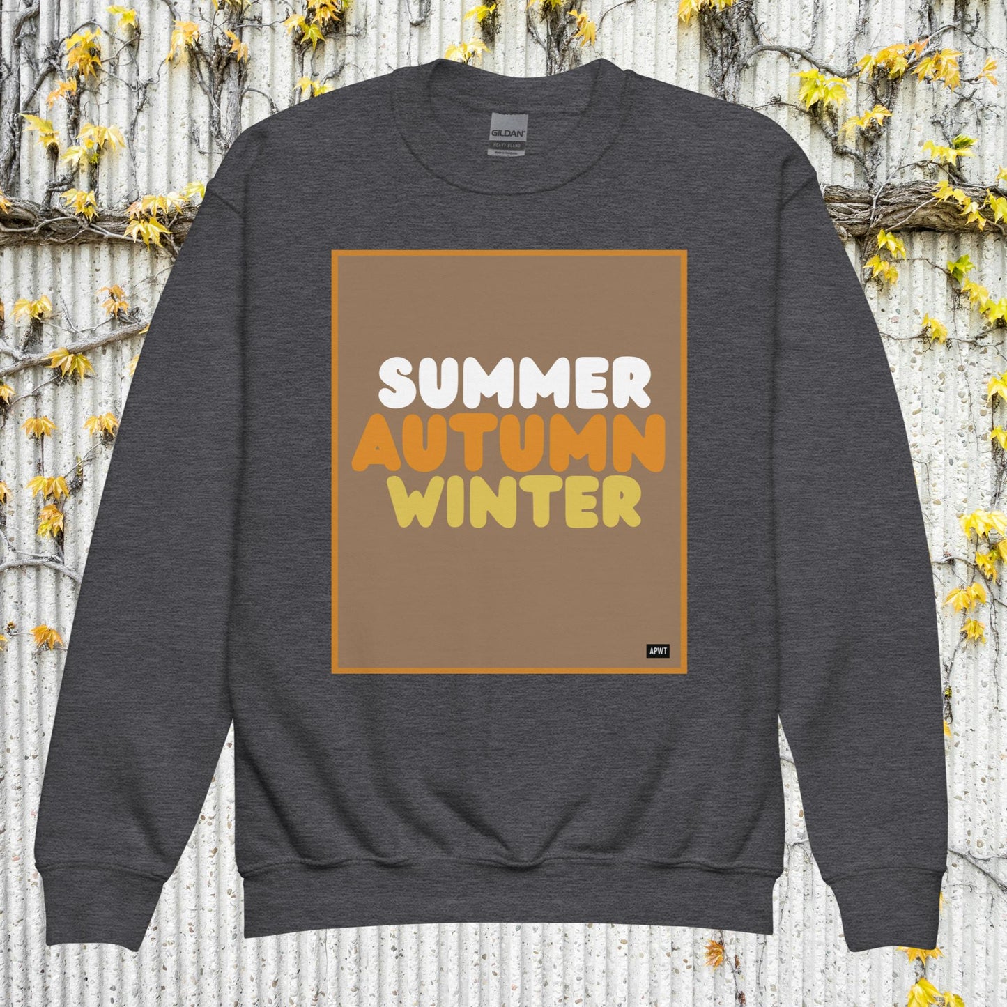Autumn Kids in Brown Unisex Crew Neck Sweatshirt - Available in Assorted Colors