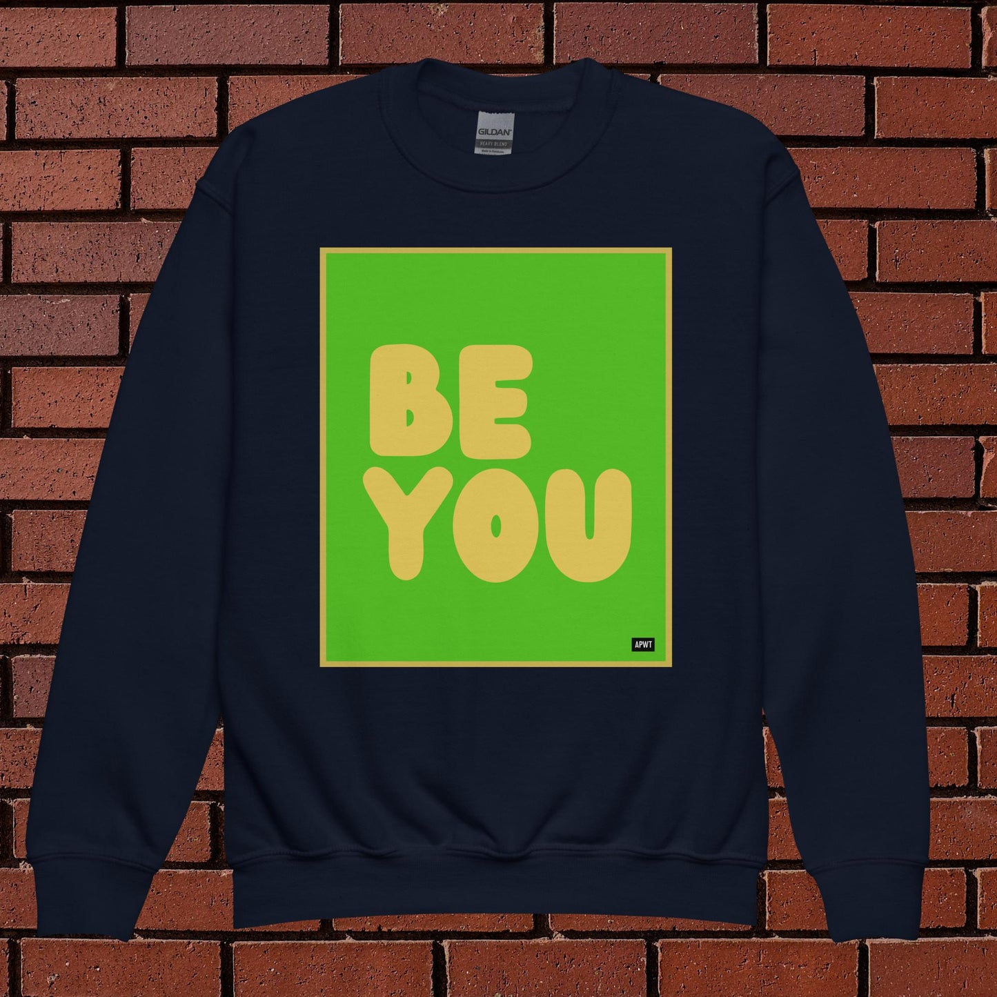 Be You Kids in Green and Yellow Unisex Crew Neck Sweatshirt - Available in Assorted Colors