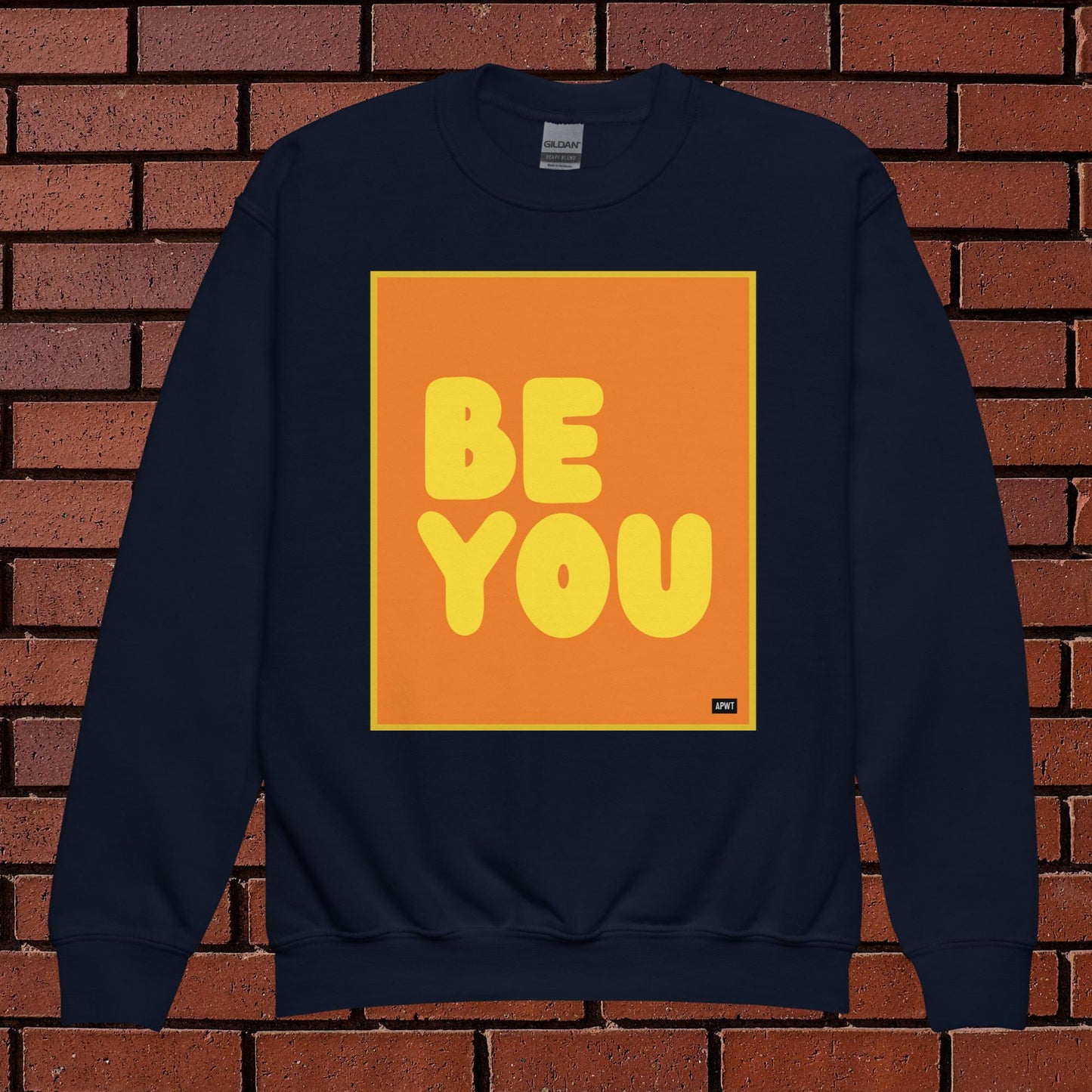 Be You Kids in Orange and Yellow Unisex Crew Neck Sweatshirt - Available in Assorted Colors